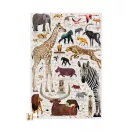 Afrikai állatok - fémdobozos puzzle 150 db