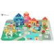 Eco Toys Építőkocka és óriás puzzle, város (120 db-os)