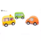 Djeco Mini garázs - Djeco Mini Fa Garázs – két szintes parkolóház és 3 masszív faautó gyerekeknek.