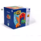 Djeco Mini garázs - Djeco Mini Fa Garázs – két szintes parkolóház és 3 masszív faautó gyerekeknek.