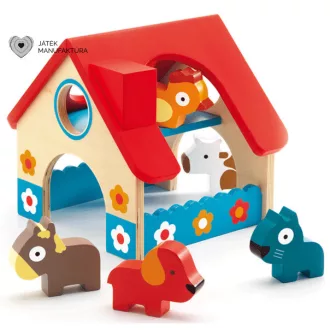 Djeco Mini Farm – fából készült állatos játék 1,5 éves kortól