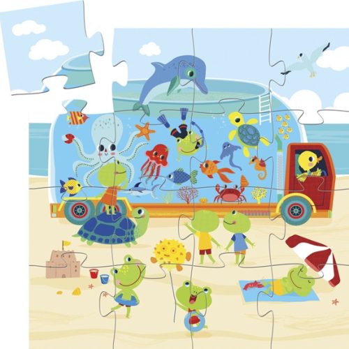 Djeco Mozgó akvárium mini puzzle