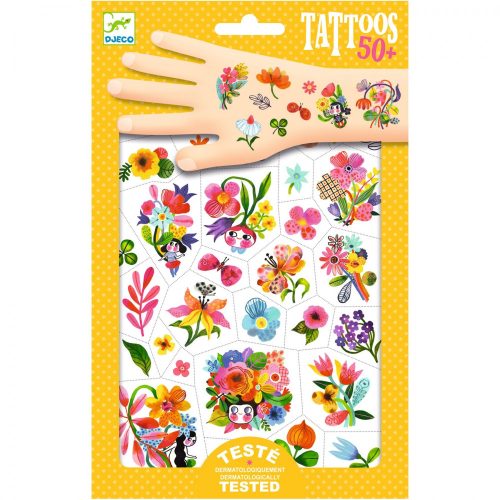 Virág akvarell - tetováló matricák