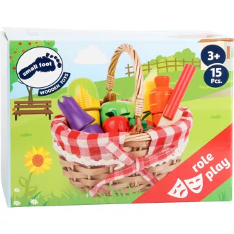 Small Foot Bevásárló kosár vágható gyümölcsökkel, fajatek