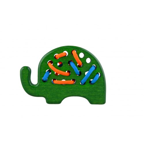 Lupo/Lobito Elefánt fűzős fajáték, zöld