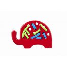 Lupo/Lobito Elefánt fűzős fajáték, piros