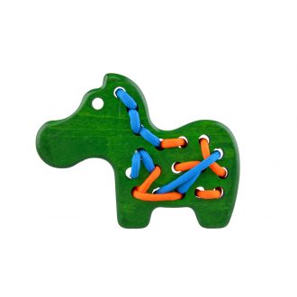 Lupo/Lobito Zebra fűzős fajáték, zöld