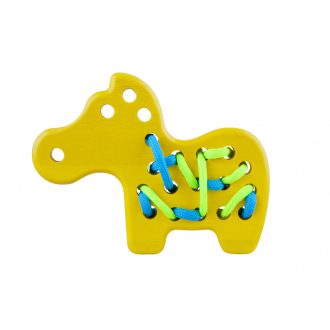 Lupo/Lobito Zebra fűzős fajáték, sárga