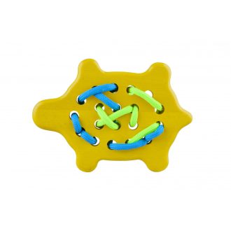 Lupo/Lobito Teknős fűzős fajáték, sárga