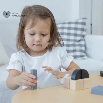 PlanToys Tört-egész építőkocka