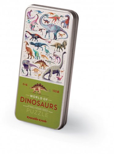 Crocodile Creek Dinoszuruszok világa - fémdobozos puzzle 150 db