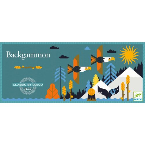 Djeco Backgammon - Társasjáték klasszikus - Ostábla – fejlesztő társasjáték gyerekeknek