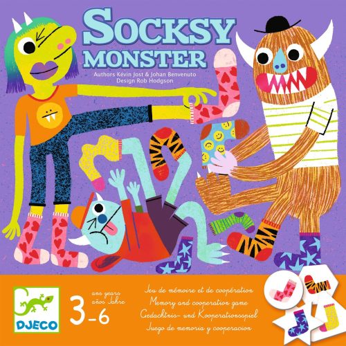 Djeco Socks y Monster - Társasjáték - Szörnyek és zoknik – fejlesztő társasjáték gyerekeknek