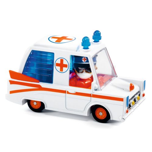 Djeco CRAZY MOTORS játékautó - Menő Mentő - Hurry Ambulance