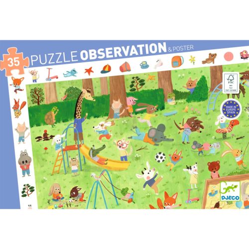 Megfigyeltető puzzle - Kisbarátok a kertben, 35 db-os - Little friends' garden - 35 pcs - FSC MIX