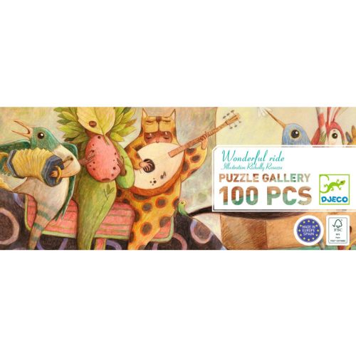 Művész puzzle  - Csodálatos utazás, 100 db-os - Wonderful ride - 100 pcs - FSC MIX