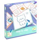 Djeco Rajzolás lépésről lépésre - Állatkölykök - Eduludo Step by step, 4-6 éves gyerekeknek