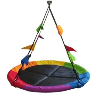 2Kids Toys - Gólyafészek hinta zászlókkal, színes - JátékManufaktúra