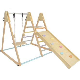 2KidsToys-Fából készült játszószett csúszdával - JátékManufaktúra