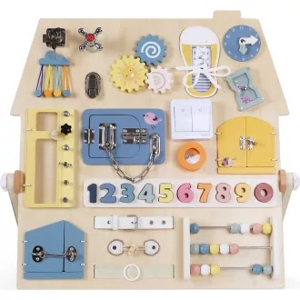 2Kids Toys - Szenzoros activity tábla Házikó - JátékManufaktúra