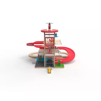 2Kids Toys - Fa garázs vonatpályával - JátékManufaktúra