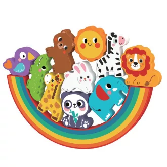 2Kids Toys - Egyensúlyozó puzzle állatokkal 2 az 1-ben - JátékManufaktúra