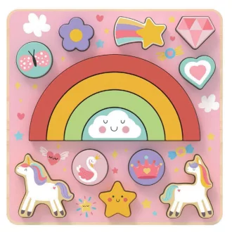 2Kids Toys - Egyensúlyozó puzzle Unikornis 2 az 1-ben - JátékManufaktúra