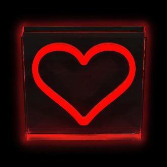 2KidsToys-LED neon lámpa Piros szív - JátékManufaktúra