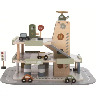 2Kids Toys - Fa garázs úttal - JátékManufaktúra