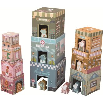 2Kids Toys - Összeépíthető torony kockákból: Város - JátékManufaktúra