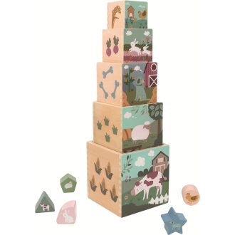 2Kids Toys - Összeépíthető torony kockákból: Farm - JátékManufaktúra