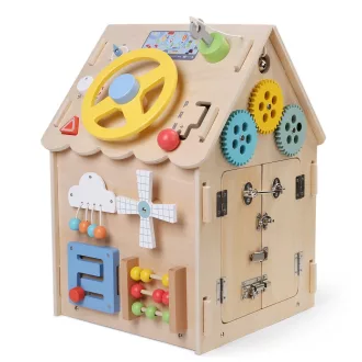 2Kids Toys - Activity board: Természetes házikó - JátékManufaktúra
