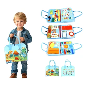 2Kids Toys - Szenzoros busy könyv: Dínók 3 - JátékManufaktúra