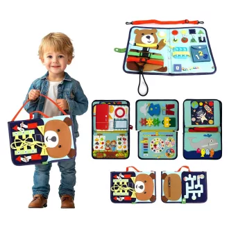 2Kids Toys - Szenzoros busy könyv: Mackó - JátékManufaktúra