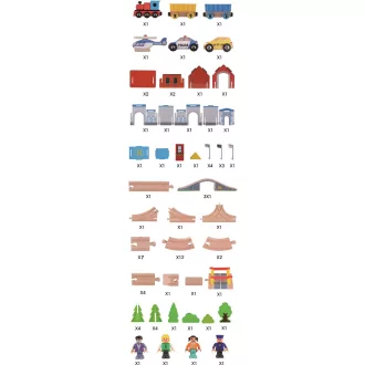 2Kids Toys - Vonatpálya, 80 db - JátékManufaktúra