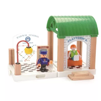 2KidsToys-Vonatpálya, Város és falu, 200 darabos - JátékManufaktúra