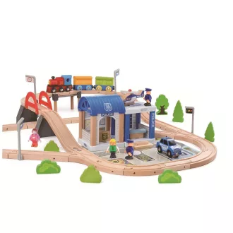 2KidsToys-Vonatpálya, Város és falu, 200 darabos - JátékManufaktúra