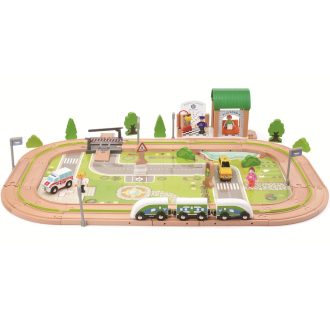 2Kids Toys - Vonatpálya: Falu, 110 db - JátékManufaktúra