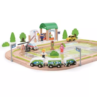 2Kids Toys - Vonatpálya: Falu, 110 db - JátékManufaktúra