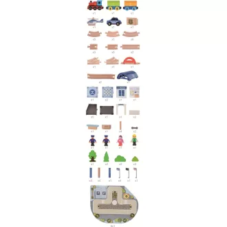 2Kids Toys - Vonatpálya: Város, 90 db - JátékManufaktúra