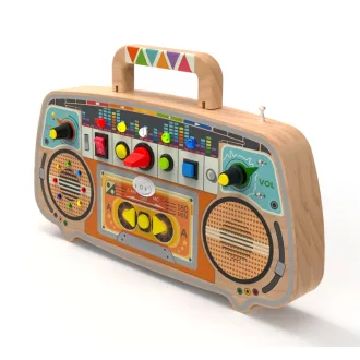 2KidsToys-Fa fejlesztő tábla, FM rádió - JátékManufaktúra