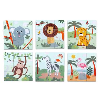 2KidsToys-Fa építőkockák, Szafari - JátékManufaktúra