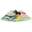 2Kids Toys - Összekapcsolható fa puzzle: Vidám farm - JátékManufaktúra