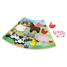 2Kids Toys - Összekapcsolható fa puzzle: Vidám farm - JátékManufaktúra