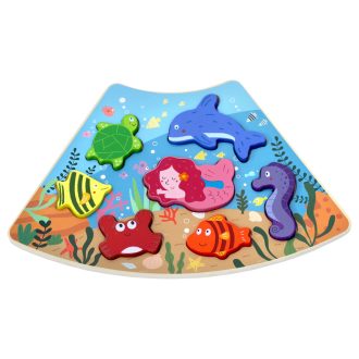 2Kids Toys - Összekapcsolható fa puzzle: Víz alatti világ - JátékManufaktúra