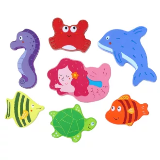 2Kids Toys - Összekapcsolható fa puzzle: Víz alatti világ - JátékManufaktúra