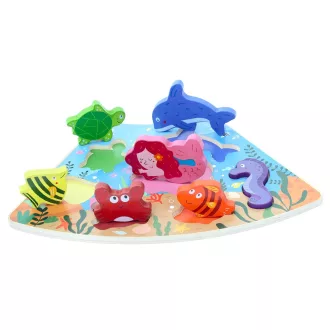 2Kids Toys - Összekapcsolható fa puzzle: Víz alatti világ - JátékManufaktúra