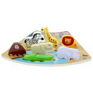 2Kids Toys - Összekapcsolható fa puzzle: Szafari - JátékManufaktúra