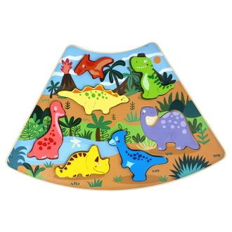 2Kids Toys - Összekapcsolható fa puzzle: Dinoszauruszok - JátékManufaktúra