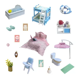 2Kids Toys - Babaház miniatúra Mesebeli kastély - JátékManufaktúra